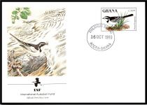 1989 - Ghana 4 FDC n&deg; 1022-1023-1024-1056  - Oiseaux 