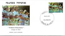 1989 - Polyn&eacute;sie Fran&ccedil;aise 3 FDC n&deg; 333/335 - Folklore polyn&eacute;sien 