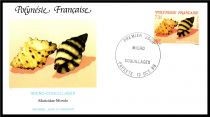 1989 - Polyn&eacute;sie Fran&ccedil;aise 3 FDC n&deg; 343/345 - Faune marine - Coquillages