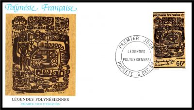 1989 - Polyn�sie Fran�aise 3 FDC n� 347/349 - L�gendes polyn�siennes