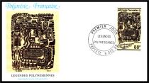 1989 - Polyn&eacute;sie Fran&ccedil;aise 3 FDC n&deg; 347/349 - L&eacute;gendes polyn&eacute;siennes