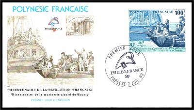 1989 - Polyn�sie Fran�aise FDC n� 336 - Bicentenaire de la R�volution fran�aise