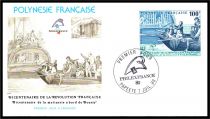 1989 - Polyn&eacute;sie Fran&ccedil;aise FDC n&deg; 336 - Bicentenaire de la R&eacute;volution fran&ccedil;aise