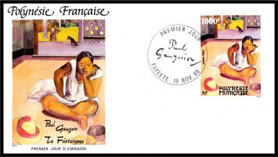 1989 - Polyn�sie Fran�aise FDC n� 346 - Peintre - Paul Gauguin