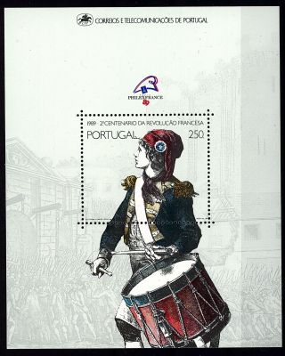 1989 - Portugal BF67 - Bicentenaire de la R�volution fran�aise et Philexfrance \'89