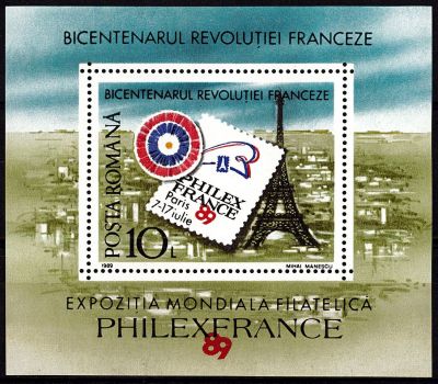 1989 - Roumanie Bloc n� 205 - Bicentenaire de la R�volution fran�aise 