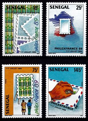 1989 - S�n�gal 800/803 - \ Philexfrance\'89\  exposition philat�lique mondiale