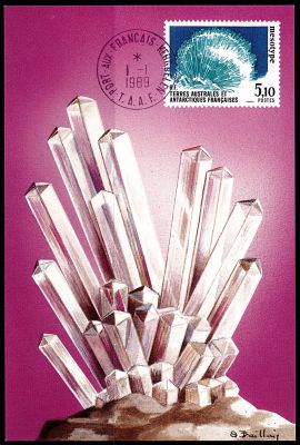 1989 - T.A.A.F. carte maximum n� 144 - Min�raux - M�sotype