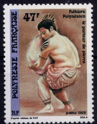 1989 - Timbres Polyn�sie 333/335 - Folklore polyn�sien