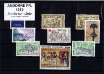 1989 Andorre français 376_384 - Année Complète 