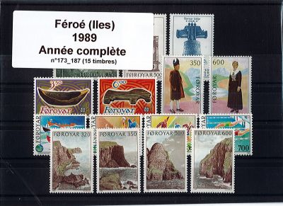 1989 F�ro� (Iles) 173_185 - Ann�e Compl�te
