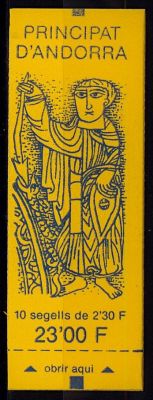 1990 - Andorre Fran�ais carnet n� 3 - Blason d\'Andorre