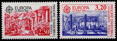 1990 - Andorre Fran�ais Timbres n� 388/389 - Europa
