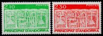 1990 - Andorre Fran&ccedil;ais Timbres n&deg; 390/391 - Ecu primitif des Vall&eacute;es