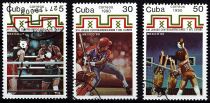 1990 - Cuba 3090/3092 - XVIe Jeux sportifs d\'Amérique centrale et des Caraïbes (Série complète de timbres oblitérés)
