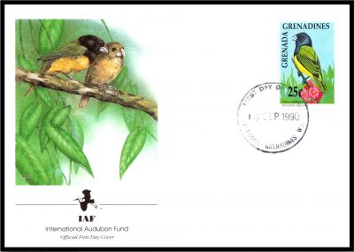 1990 - Grenadines 4 FDC n� 1132/1135  - Oiseaux