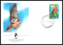1990 - Grenadines 4 FDC n&deg; 1132/1135  - Oiseaux