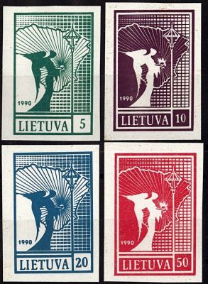1990 - Lithuanie n� 390/393 - Politique - Restauration de la r�publique lituanienne
