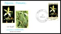 1990 - Polyn&eacute;sie Fran&ccedil;aise 2 FDC n&deg; 350/351 - Ressources traditionnelles - La vanille