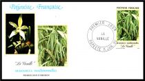 1990 - Polyn&eacute;sie Fran&ccedil;aise 2 FDC n&deg; 350/351 - Ressources traditionnelles - La vanille