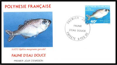 1990 - Polyn�sie Fran�aise 2 FDC n� 352/353 - Faune d\'eau douce