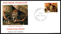 1990 - Polyn&eacute;sie Fran&ccedil;aise 2 FDC n&deg; 352/353 - Faune d\'eau douce