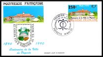 1990 - Polyn&eacute;sie Fran&ccedil;aise 2 FDC n&deg; 358/359 - Centenaire de la ville de Papeete