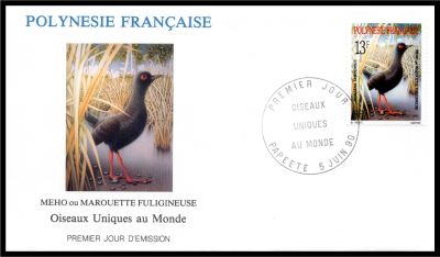 1990 - Polyn�sie Fran�aise 2 FDC n� 360/361 - Oiseaux uniques au monde (1)