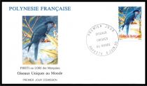 1990 - Polyn&eacute;sie Fran&ccedil;aise 2 FDC n&deg; 360/361 - Oiseaux uniques au monde (1)