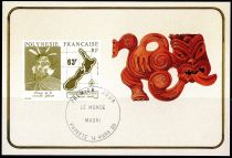 1990 - Polynésie Française cartes maximum n° 354/357 - Culture - Le monde Maohi (I)