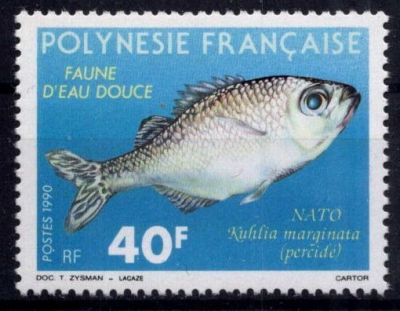 1990 - Timbres Polyn�sie 352/353 - Faune d\'eau douce