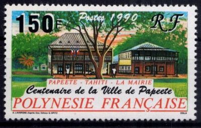 1990 - Timbres Polyn�sie 358/359 - Centenaire de la ville de Papeete