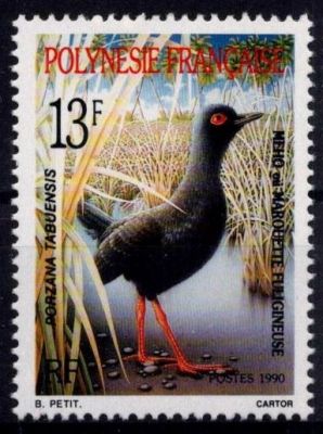 1990 - Timbres Polyn�sie 360/361 - Faune, oiseaux uniques au monde