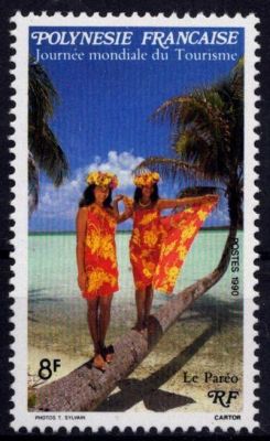 1990 - Timbres Polyn�sie 365/367 - Journ�e mondiale du tourisme