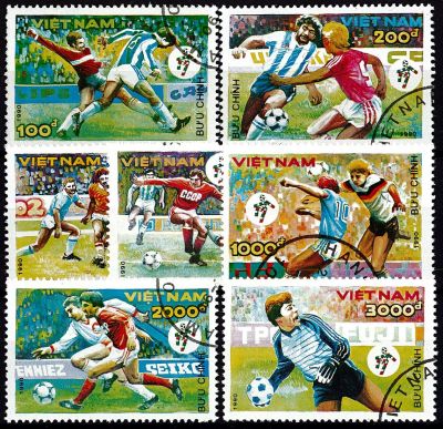 1990 - Vietnam n� 1044/1050 - Sports - Coupe du monde de football Italie\'90