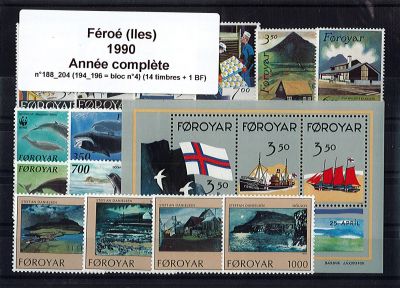 1990 F�ro� (Iles) 188_204 - Ann�e Compl�te