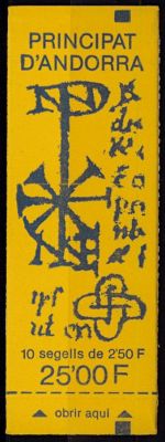 1991 - Andorre Fran�ais carnet n� 4 - Blason d\'Andorre