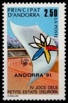 1991 - Andorre Fran&ccedil;ais Timbre n&deg; 401 - IVe Jeux sportifs des petits &eacute;tats d\'Europe