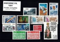 1991 - Andorre français timbres n° 400/412 - Année Complète