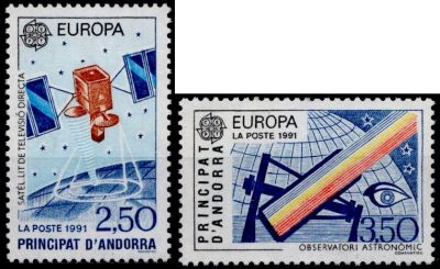 1991 - Andorre Fran�ais Timbres n� 402/403 - Europa
