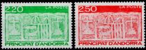 1991 - Andorre Fran&ccedil;ais Timbres n&deg; 410/411 - Type Ecu primitif des Vall&eacute;es