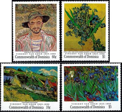 1991 - Dominique Timbres n� 1324/1327 - Peintres - Centenaire de la mort de Vincent Van Gogh (1853-1890) (2)