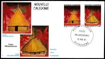 1991 - FDC Nouvelle Calédonie 609/610 - Cases Calédonniennes