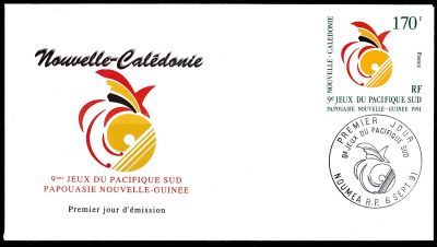 1991 - FDC Nouvelle Cal�donie 619 - 9�me Jeux sportifs du Pacifique Sud