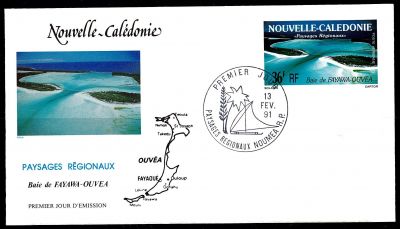 1991 - FDC Nouvelle Cal�donie PA276/277 - Paysages r�gionnaux