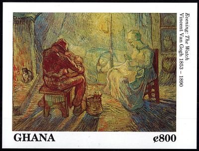 1991 - Ghana Bloc n� 168 - Peintres - Centenaire de la mort de Vincent Van Gogh (1853-1890)