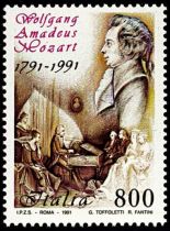 1991 - Italie n° 1925 - Compositeur - Mozart