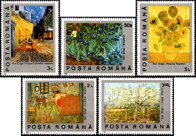 1991 - Roumanie n� 3916/3920 - Centenaire de la mort de Vincent Van Gogh (1853-1890)