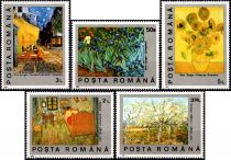 1991 - Roumanie n&deg; 3916/3920 - Centenaire de la mort de Vincent Van Gogh (1853-1890)