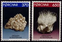 1992 - Feroe Timbres n° 229/230 - Minéraux